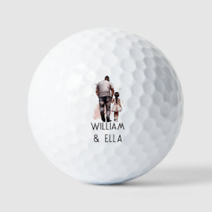 Black Father and Daughter Bond (8) Golf Balls