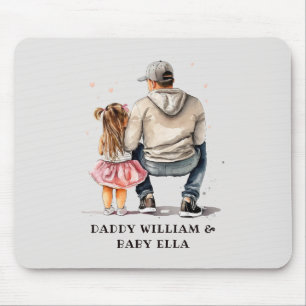 Black Father and Daughter Bond (9) Mouse Mat
