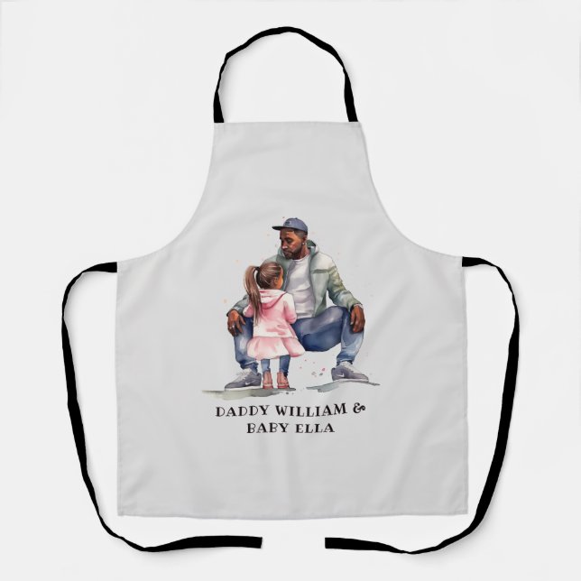 Black Father and Daughter Bond Apron (Front)