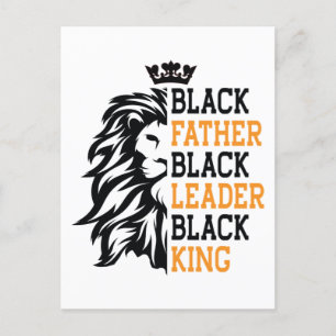 Black Father Black Leader Black King Fathers Day Postcard