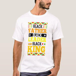 Black Father Black Leader Black King Men Boys Kids T-Shirt