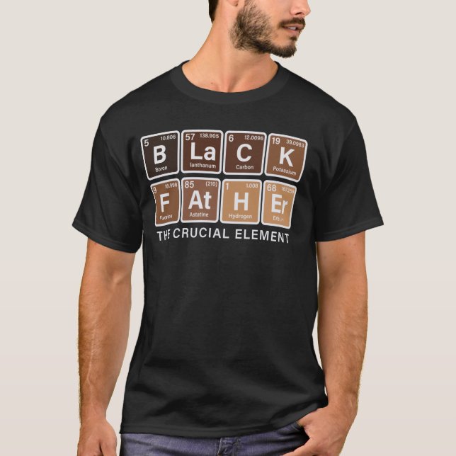 Black Father Chemistry Father's Day African Americ T-Shirt (Front)