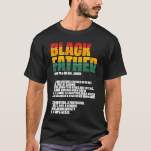 Black Father Definition Father's Day African Ameri T-Shirt