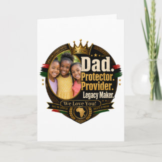 Black Father Legacy Design (Customisable) Card