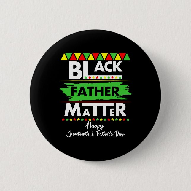 Black Father Problem Father's Day Juneteenth Afric 6 Cm Round Badge (Front)