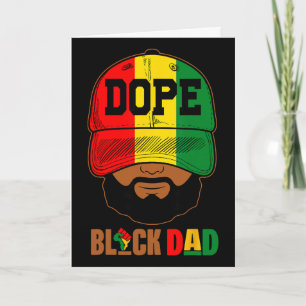 Black Father With Cap Drug Black Dad Father's Day  Card