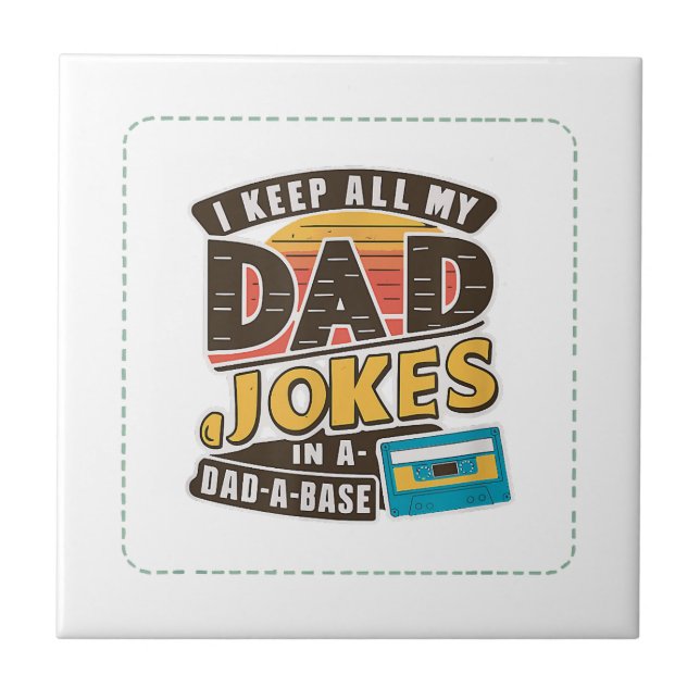 Black - Father's Day Best Dad In The World Tile (Front)