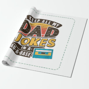 Black - Father's Day Best Dad In The World Wrapping Paper