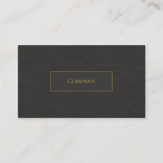 Black Faux Business Card (Front)