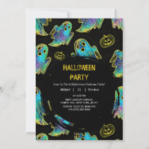 Black | Faux Glitter Pumpkin Ghost Halloween