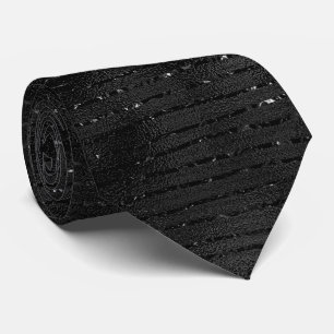 Black faux glitter stripes pattern tie