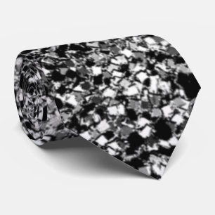 Black Faux Glitter Tie