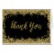 Black Faux Gold Glitter Thank You