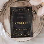 Black & Faux Gold Tarot Celestial Wedding Save The Date<br><div class="desc">Black & Faux Gold Tarot Celestial Wedding Save the Date</div>