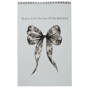 Black Faux Lace Bow Beauty Is Calendar