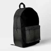 Black Faux Leather Backpack