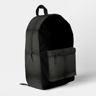 Black Faux Leather Backpack