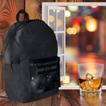 Black Faux Leather Classic 