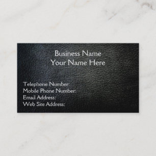 Black Faux Leather & Gold style Business Cards