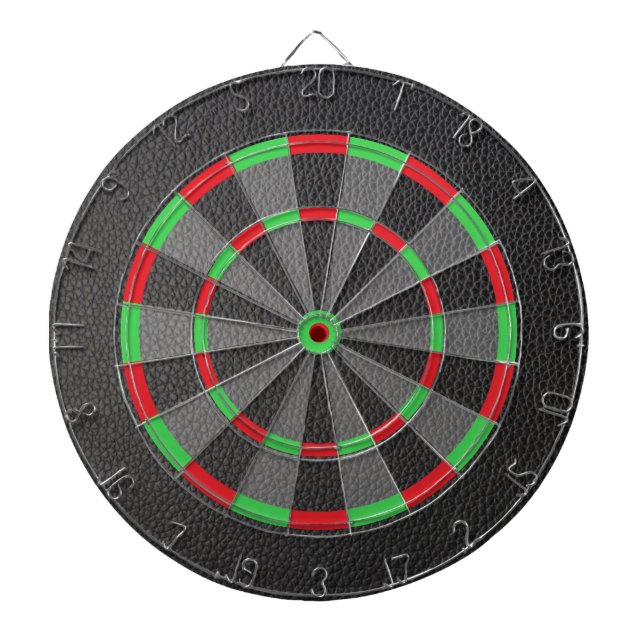 Black Faux Leather Texture Dartboard (Front)
