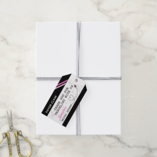 Black Favour Claim Bridal Shower Gift Tags