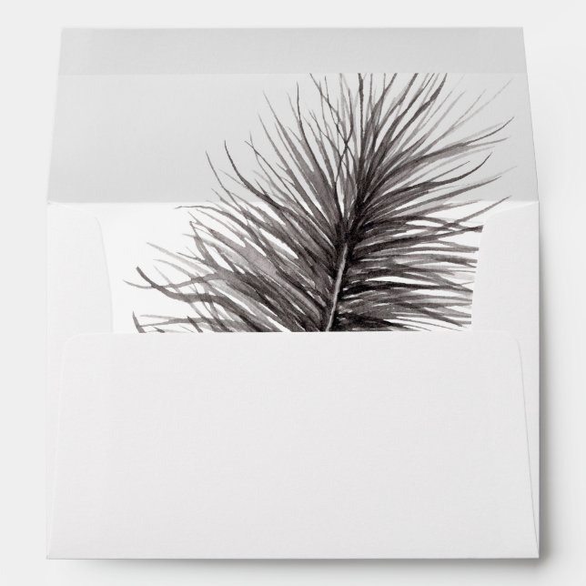 Black Feather Envelope (Back (Bottom))