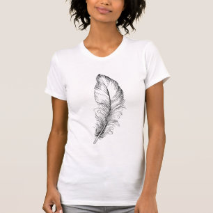 Black feather T-Shirt