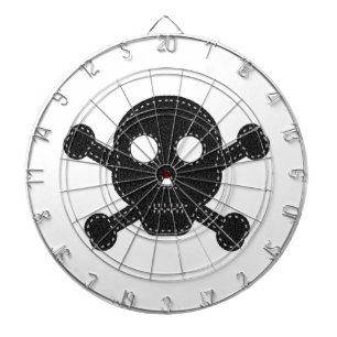 Black Felt Skull Dartboard