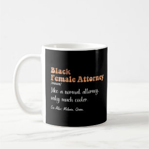 Black Female Attorney Funny Definition Attorneys Coffee Mug