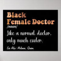 Black Female Doctor Funny Definition Women Doctors