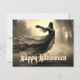 Black Female Ghost in Hellscape - Halloween