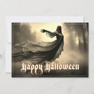 Black Female Ghost in Hellscape - Halloween