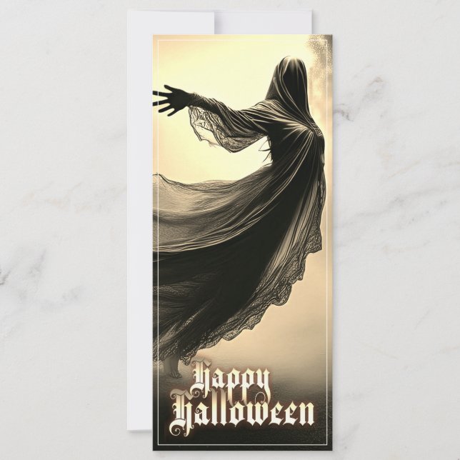 Black Female Ghost in Hellscape - Halloween (Front)