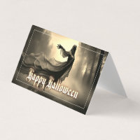Black Female Ghost in Hellscape - Halloween