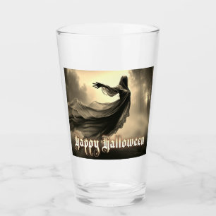 Black Female Ghost in Hellscape - Halloween Glass