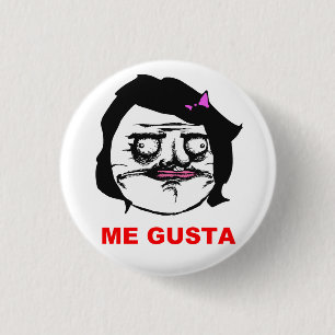 Black Female Me Gusta Comic Rage Face Meme 3 Cm Round Badge