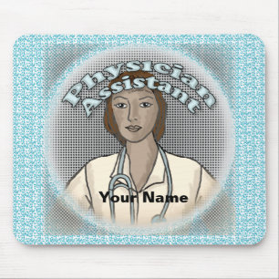 Black Female Physician Assistant Mouse Mat
