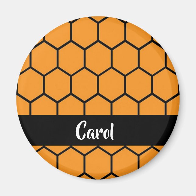 Black fence on orange magnet (Front)
