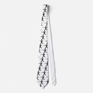black fencing symbol logo tie