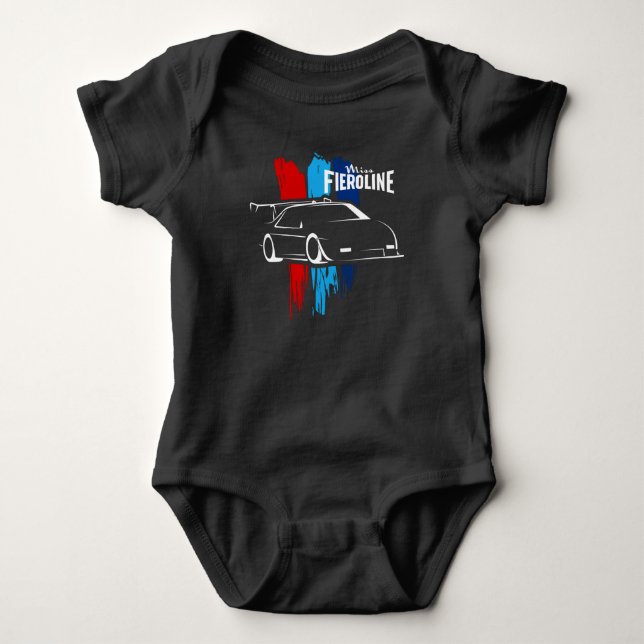 Black Fieroline Baby Bodysuit (Front)