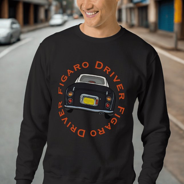 Black Figaro Car Driver Figarations Sweatshirt (A fun black figgy sweatshirt with space for your name or car name. Or leave it as Figaro Driver)