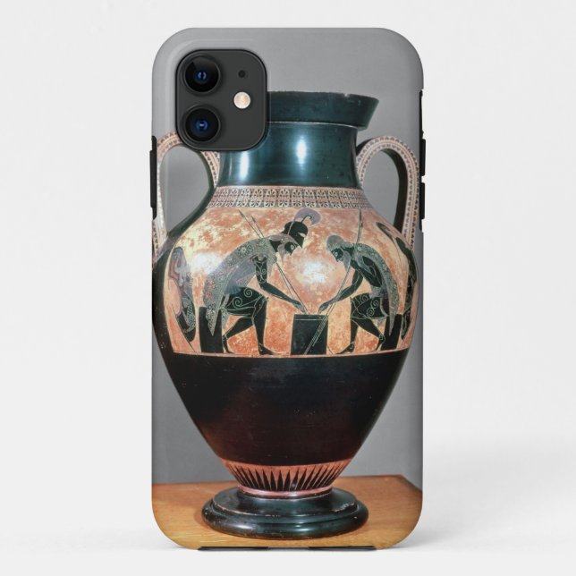 Black-figure amphora depicting Ajax and Achilles, Case-Mate iPhone Case (Back)