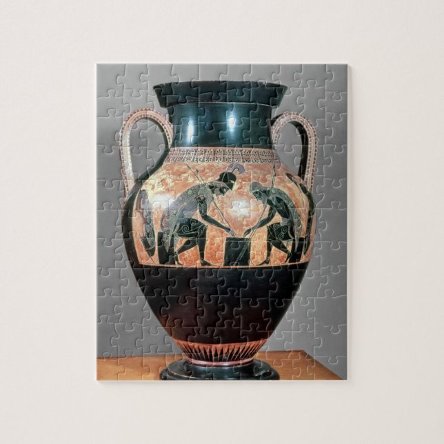 Black-figure amphora depicting Ajax and Achilles, Jigsaw Puzzle (Vertical)