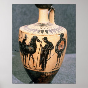 Black-figure Attic vase, 5th century BC Poster