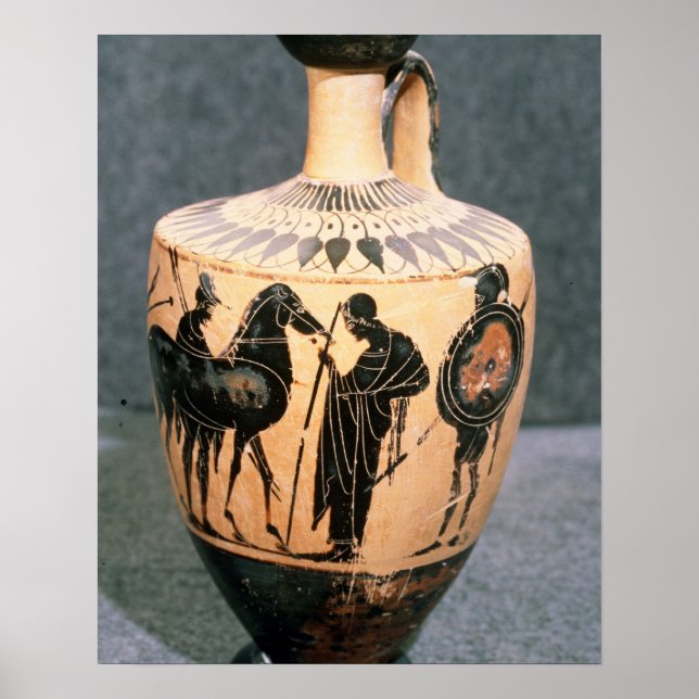 Black-figure Attic vase, 5th century BC Poster (Front)