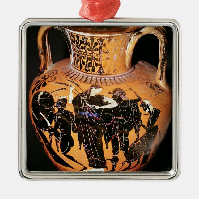 Black-figure attic vase metal tree decoration (Front)