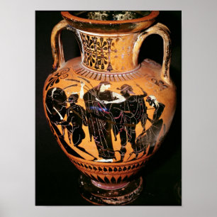 Black-figure attic vase poster