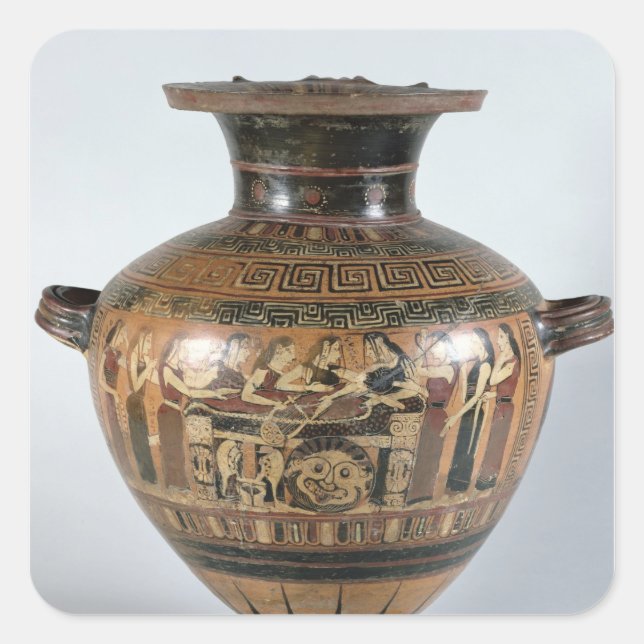 Black-figure hydria square sticker (Front)