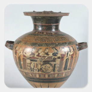 Black-figure hydria square sticker