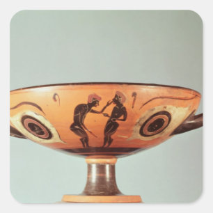 Black figure kylix, c.580-525 BC Square Sticker